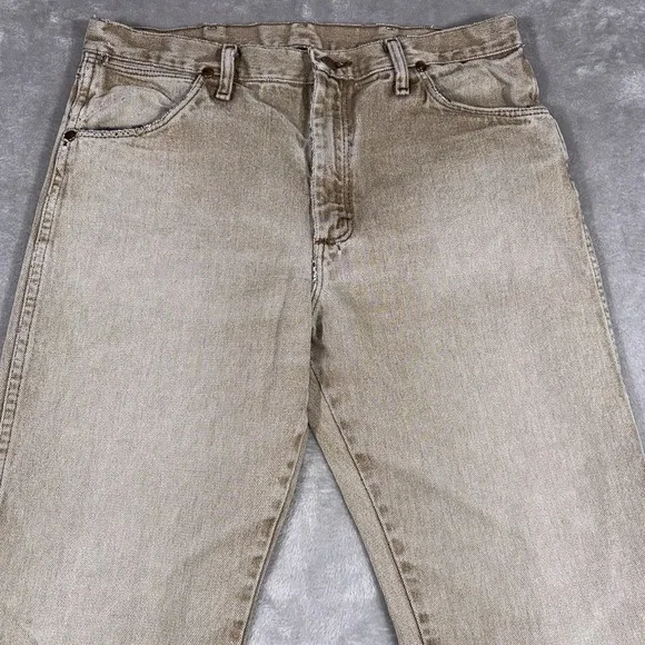 Vintage Wrangler Jeans Cowboy Cut 13MWZBW Brown Men's 34x30 Rodeo Western Wear - Picture 2 of 14